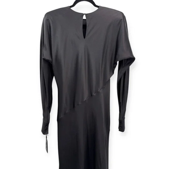 NWT Valentino Garavani Black Silk Satin Gown Le Noir Fall 24 $11,500 - Size US 8 - Picture 12 of 16